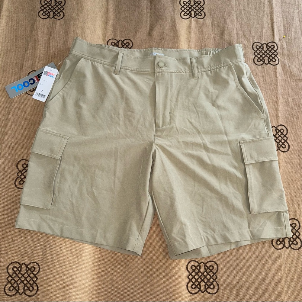 32 Degrees Cool NWT! Men'S Buff Khaki Cargo Shorts Size L